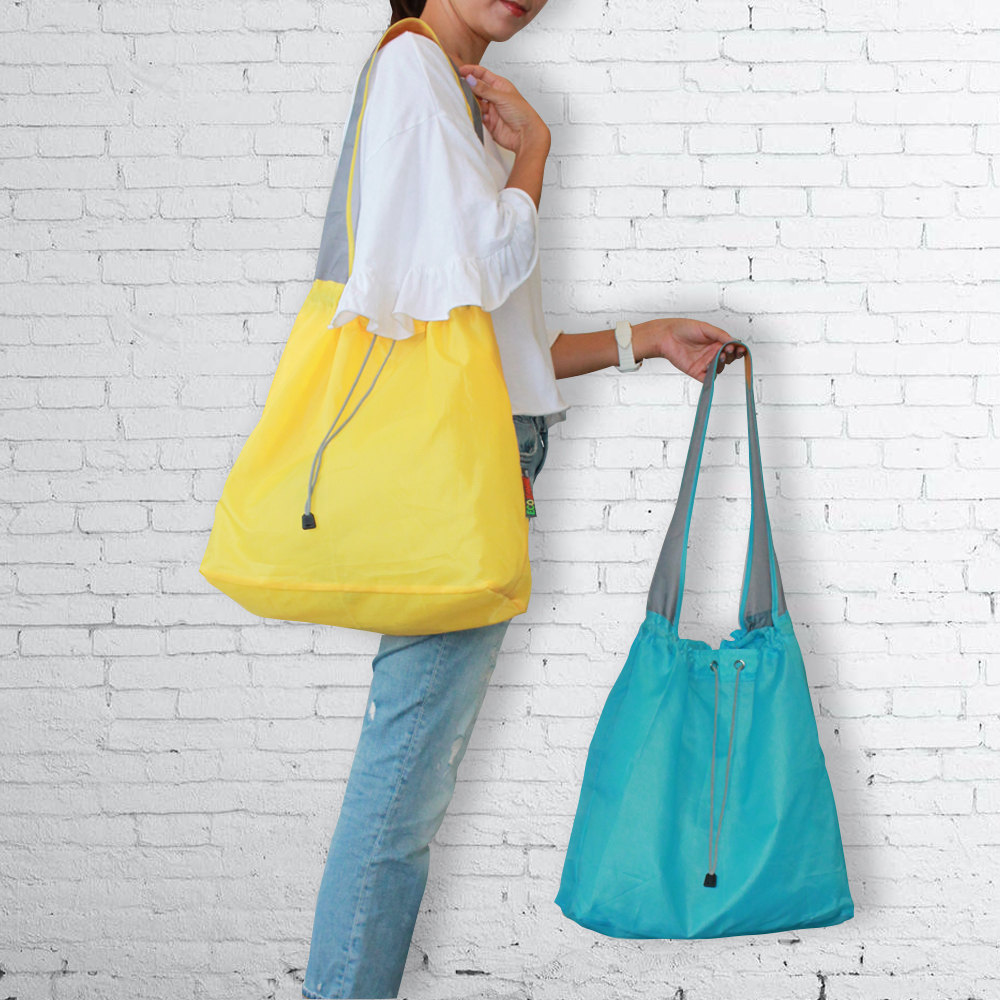EcoJeannie New Ripstop Nylon Reusable Shopping Tote Bag, 4 Packs-1046