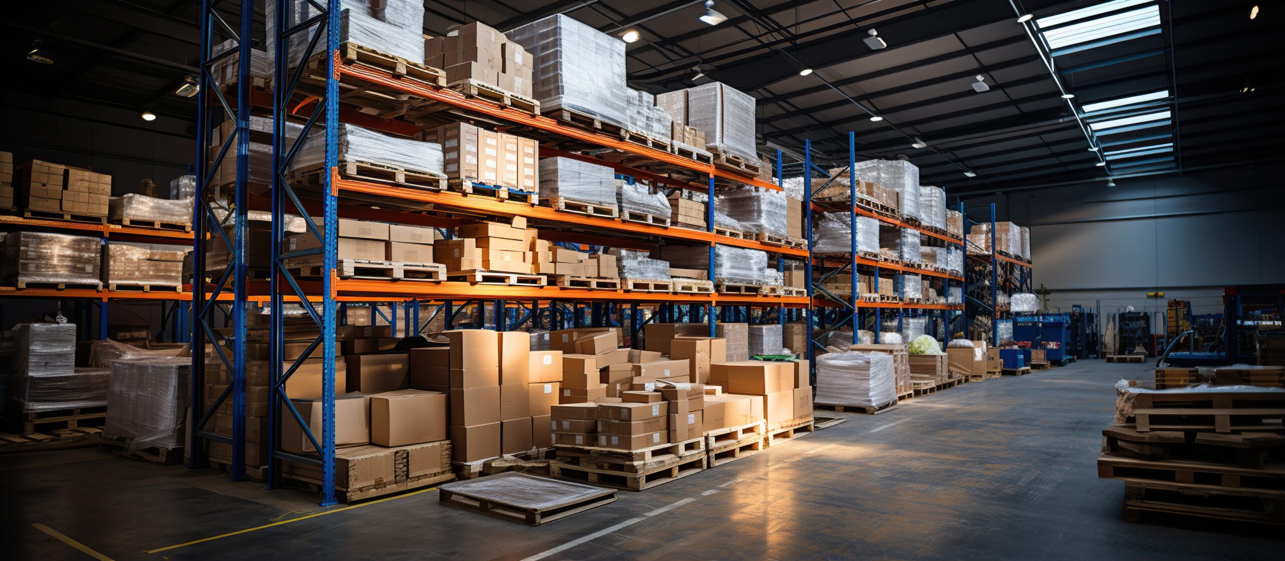 Warehouse with goods