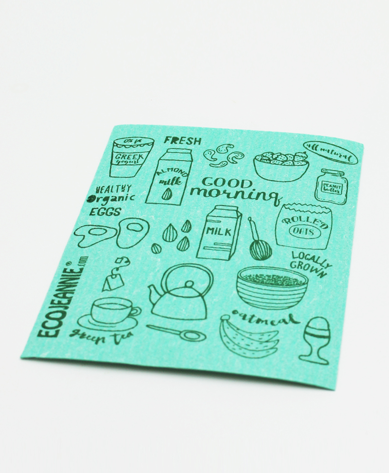 Wholesale Bulk EcoJeannie Cellulose Sponge Cloths: 100% Natural Biodegradable Kitchen Towel (Available in 5, 10, and 20 Packs)-1299