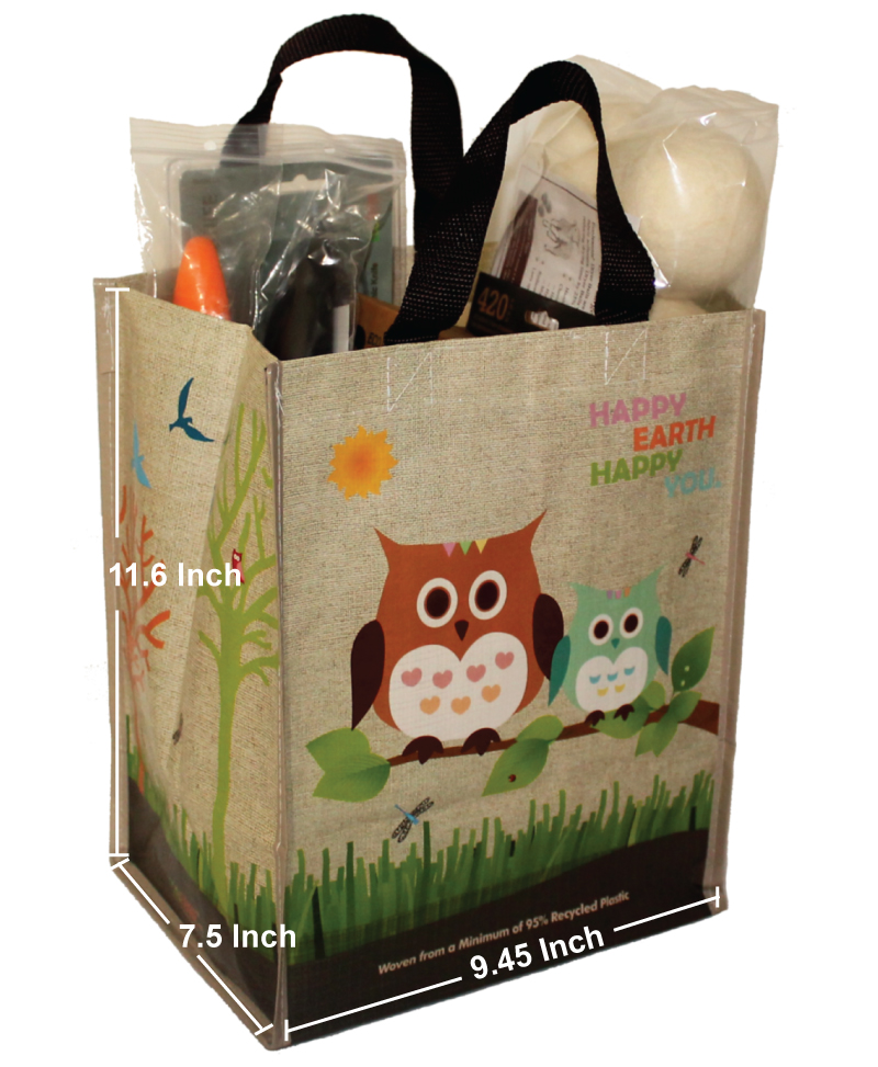 EcoJeannie Laminated Woven Reusable Shopping Tote Bag (Avail: Combo Set of 1, 2, 3, 4 , 5 sets)-1843