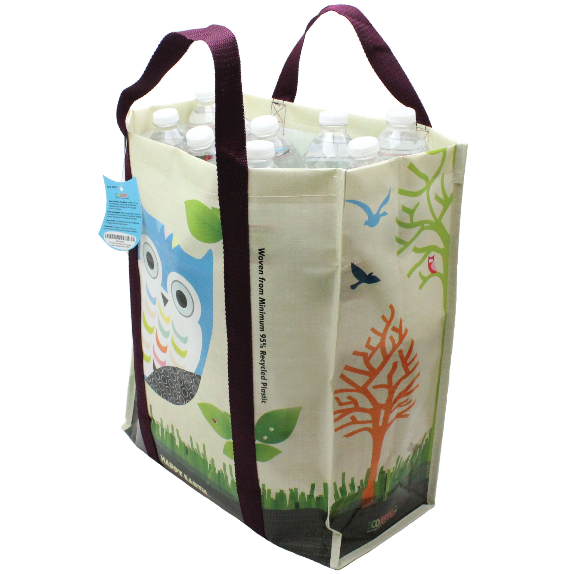 EcoJeannie Laminated Woven Reusable Shopping Tote Bag (Avail: Set of 1, 2, 3, 4, 5 Bags) -1722