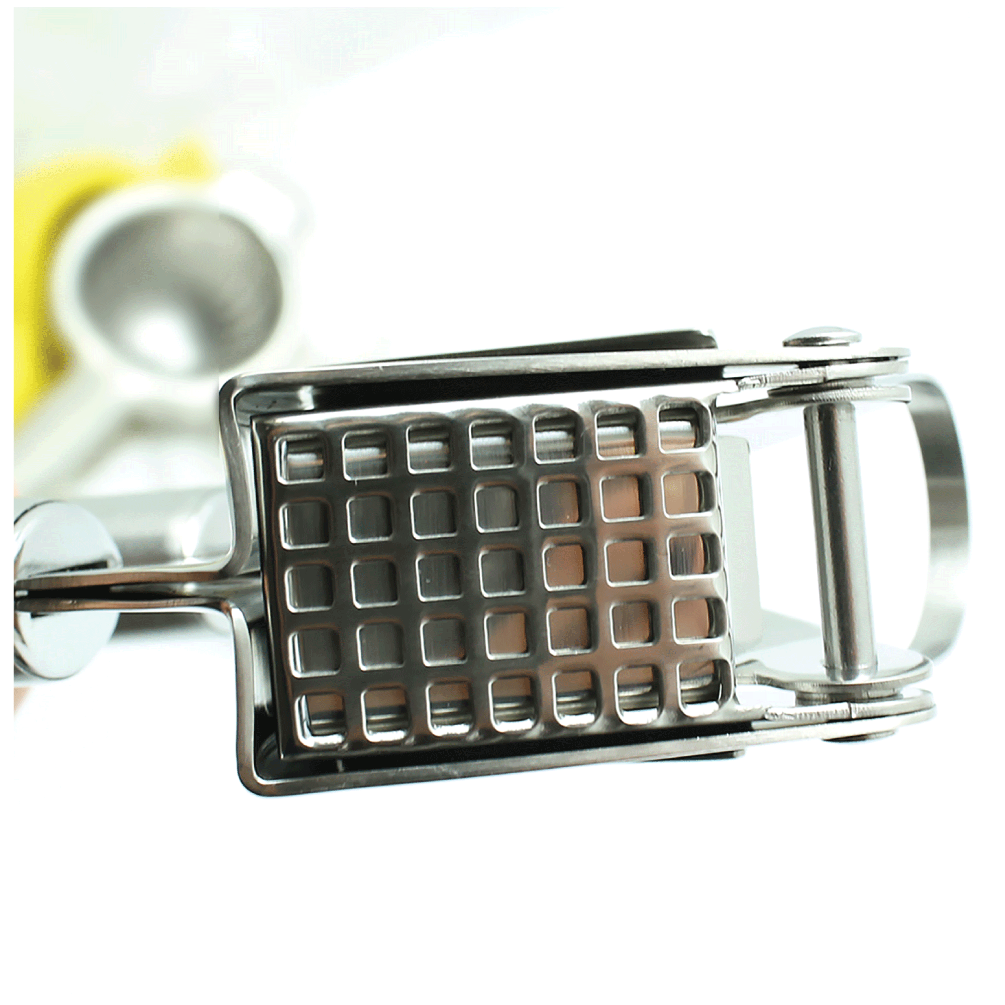 EcoJeannie Professional XL Garlic Press, Stainless Steel (Big Square Holes), GP0003-1553