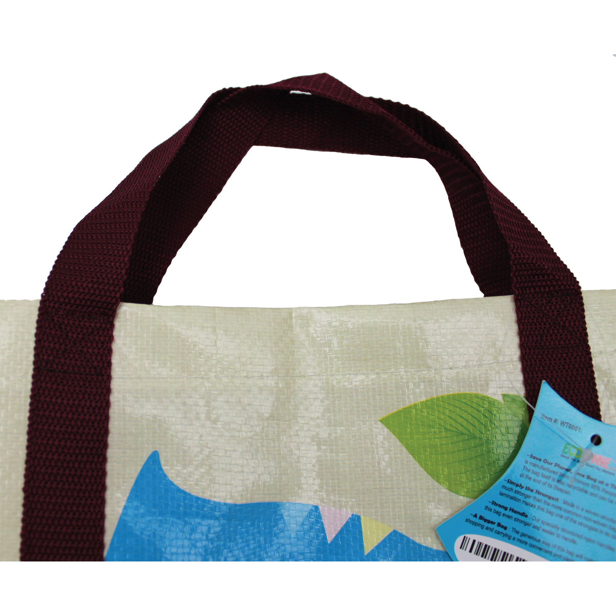 EcoJeannie Laminated Woven Reusable Shopping Tote Bag (Avail: Set of 1, 2, 3, 4, 5 Bags) -1724