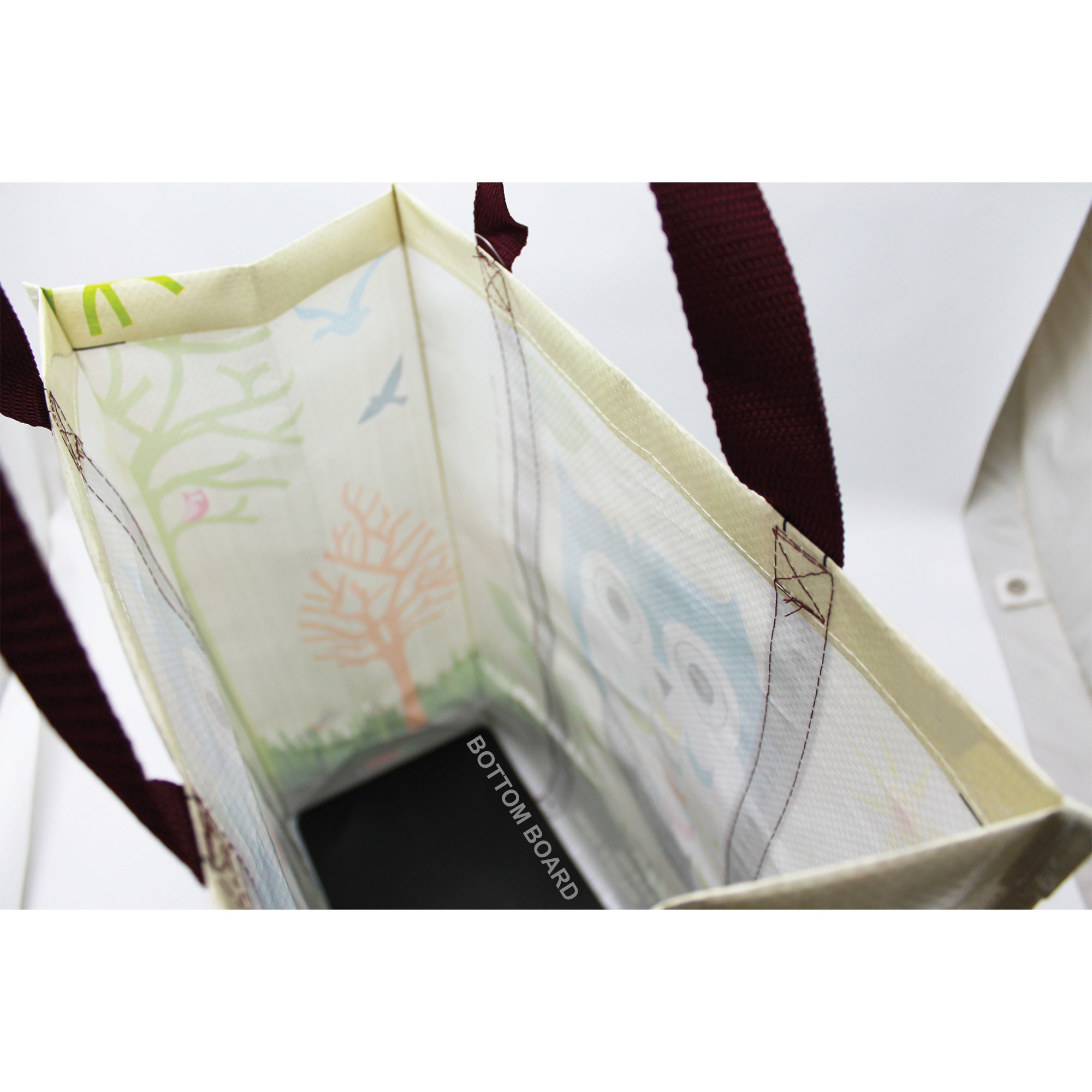 EcoJeannie Laminated Woven Reusable Shopping Tote Bag (Avail: Combo Set of 1, 2, 3, 4 , 5 sets)-1841