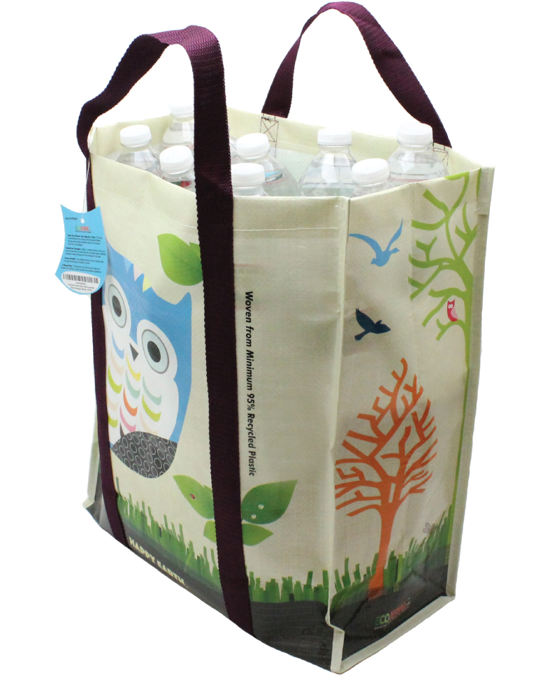 EcoJeannie Laminated Woven Reusable Shopping Tote Bag (Avail: Combo Set of 1, 2, 3, 4 , 5 sets)-1844