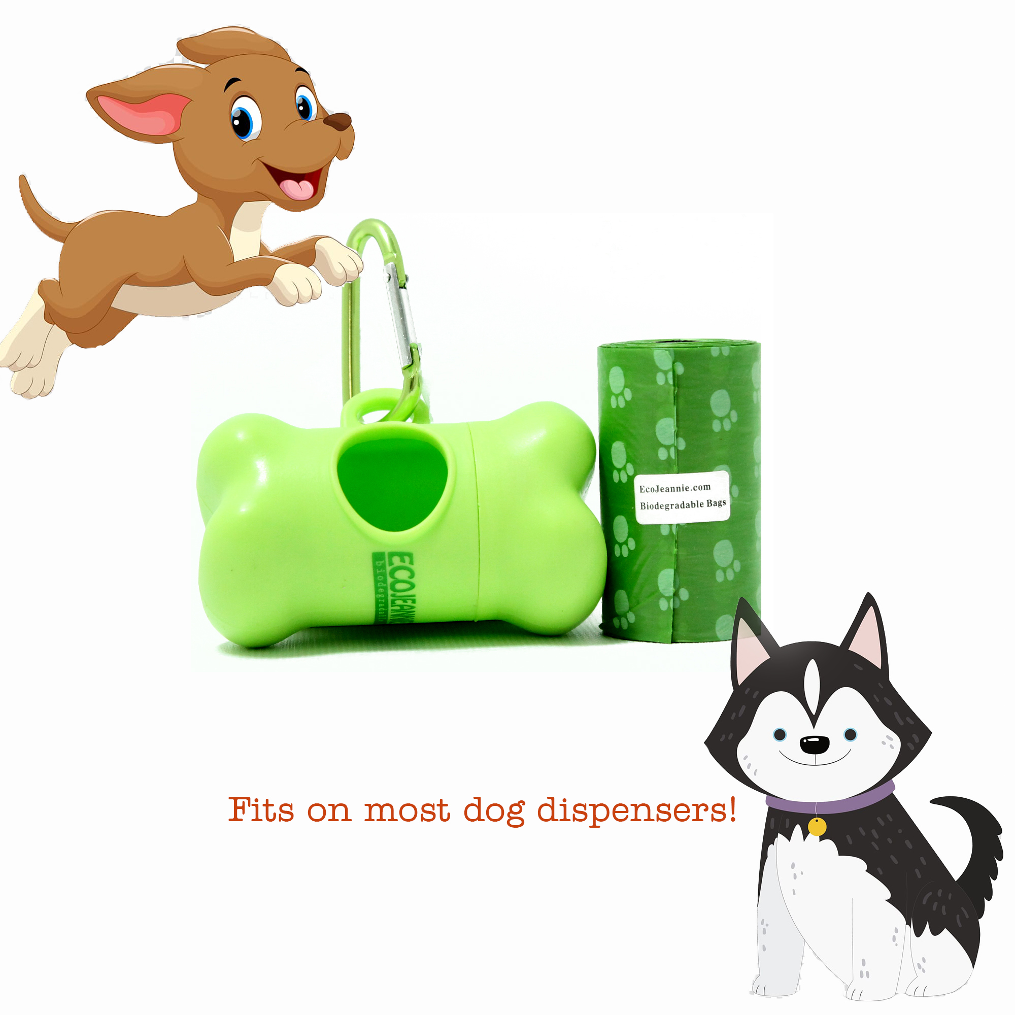 Wholesale Bulk EcoJeannie Biodegradable Dog Poop Bags, Lavender Scented (40 Rolls/ 800 Bags) *(Avail: 40; 80; 120; 240; 480; 960; 1440; 1880 Rolls/Pack)-2288