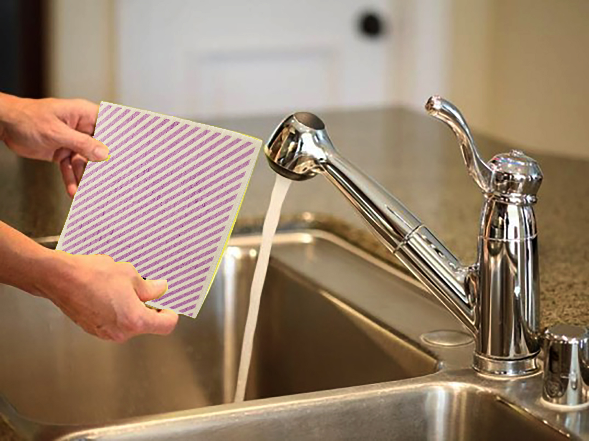 Wholesale EcoJeannie Eco-Friendly German Cleaning Cloth 100% Biodegradable Cellulose Sponge Cloths, Kitchen Cloths, GMO-Free, Reusable - Made in Germany, Packaged in P.R.C.-2382